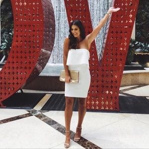 SOLD - NWT Likely Womens Driggs White Strapless Mini Dress - Size 4